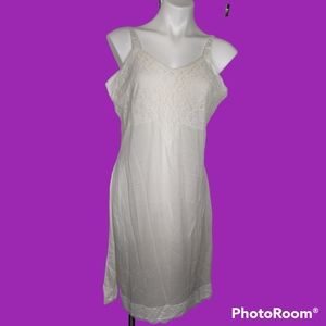 Vintage white lace slip dress 40 large dutchmaid